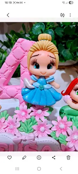 Topo Princesas em Biscuit