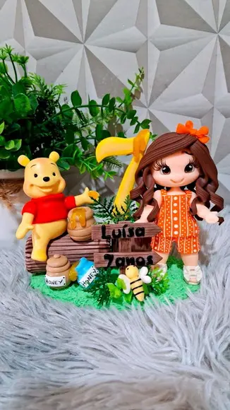 Topo Ursinho Pooh em Biscuit