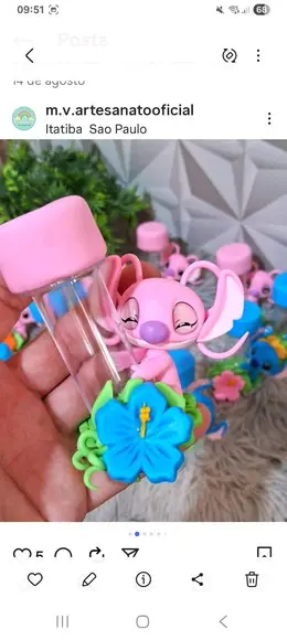 Tubetes Stitch ou Angel em Biscuit