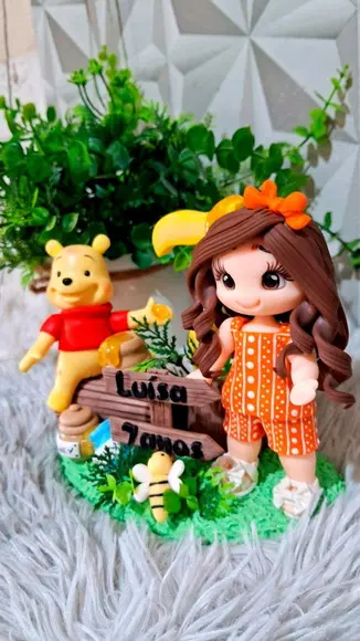 Topo Ursinho Pooh em Biscuit