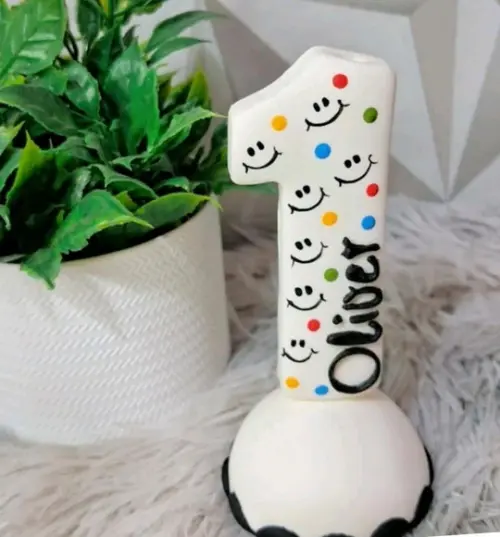 Vela 365 Sorrisos em Biscuit