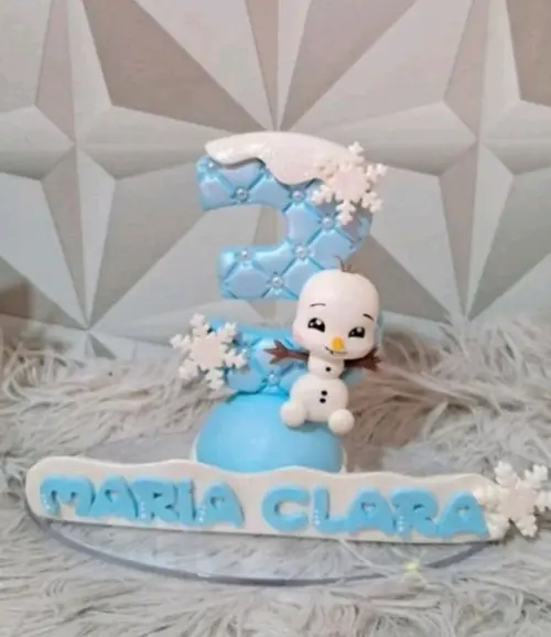 Vela Frozen Elsa em Biscuit