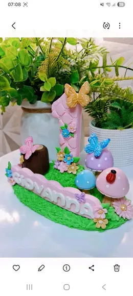 Vela Jardim Encantado em Biscuit