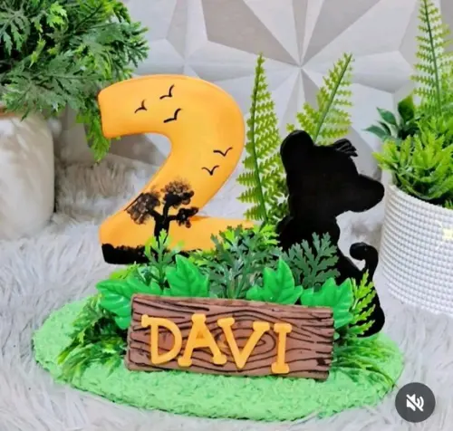 Vela Rei Leão em Biscuit