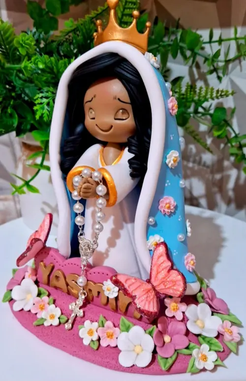 Topo Nossa Senhora Aparecida em biscuit