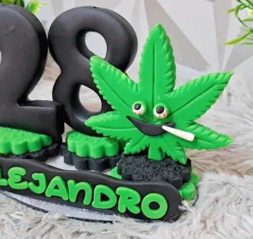 Topo Cannabis em biscuit