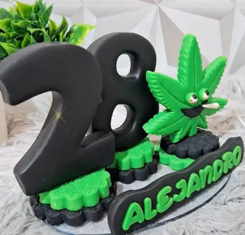 Topo Cannabis em biscuit