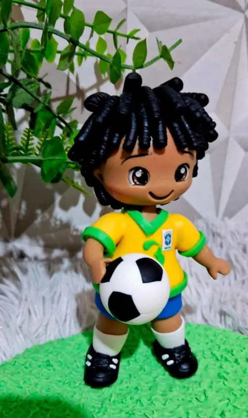Topo Vela futebol seleção copa do mundo em biscuit