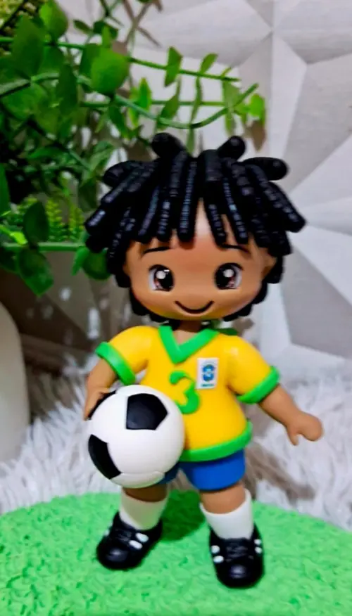 Topo Vela futebol seleção copa do mundo em biscuit