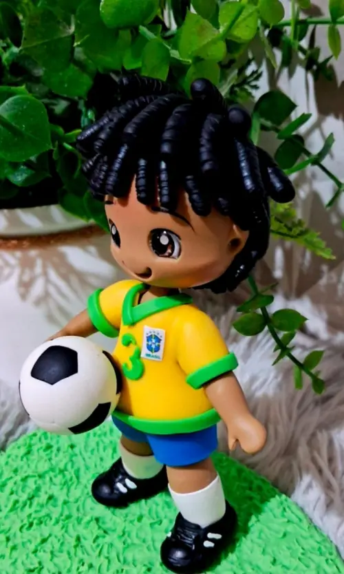 Topo Vela futebol seleção copa do mundo em biscuit