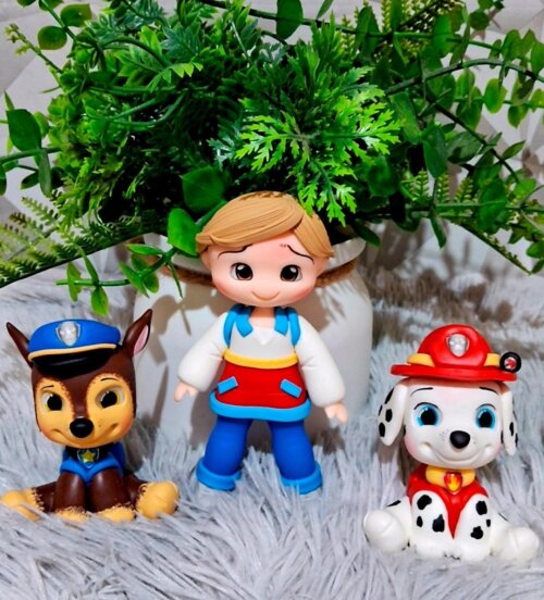 Kit Patrulha Canina Menino em Biscuit Marshall/Chase/ Ryder