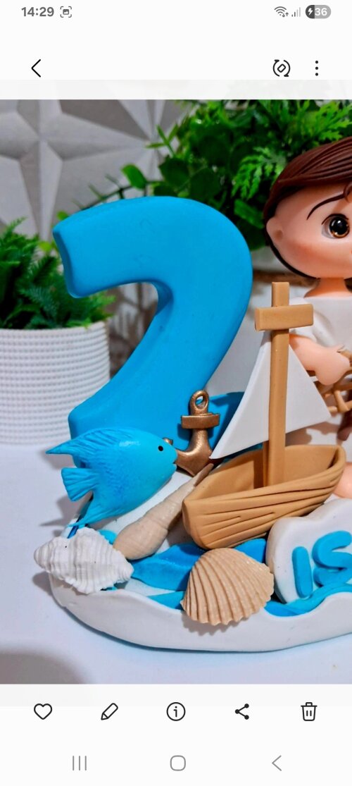 Topo Biblico José Pescador de homens em biscuit