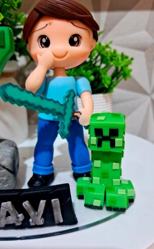 Topo Minecraft em Biscuit
