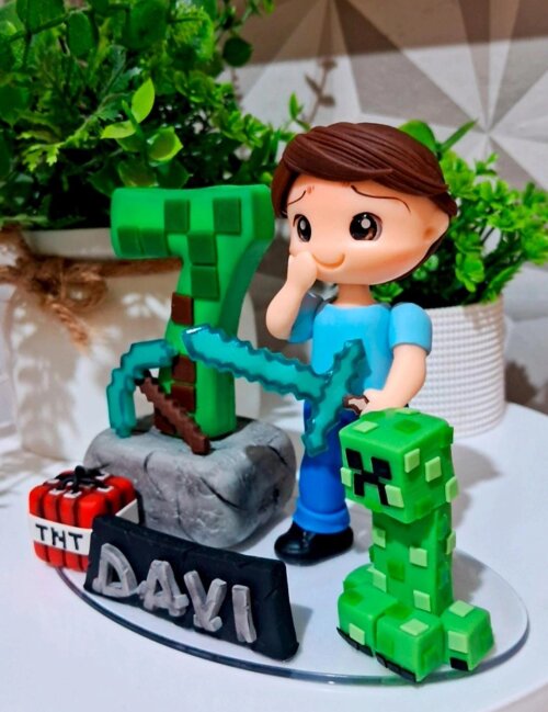 Topo Minecraft em Biscuit