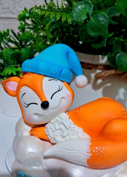 Topo Raposinha em biscuit