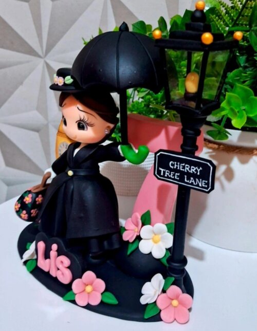 Topo Mary Poppins em biscuit