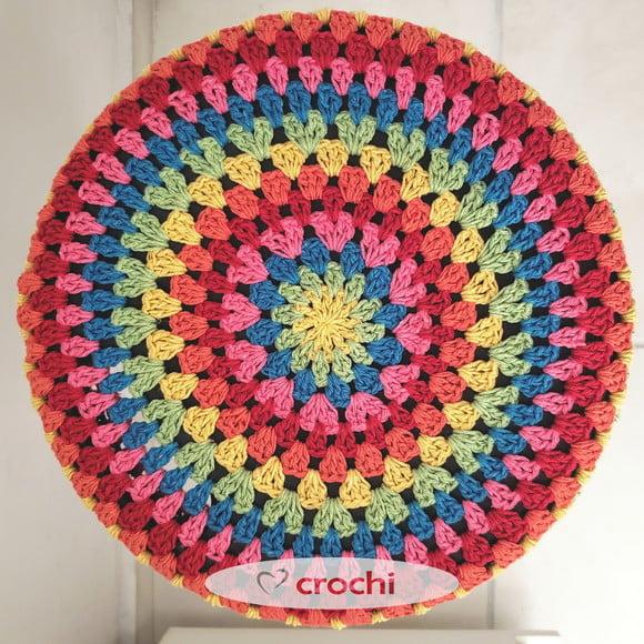 Capinha de Banqueta em Crochê - Colorful 2