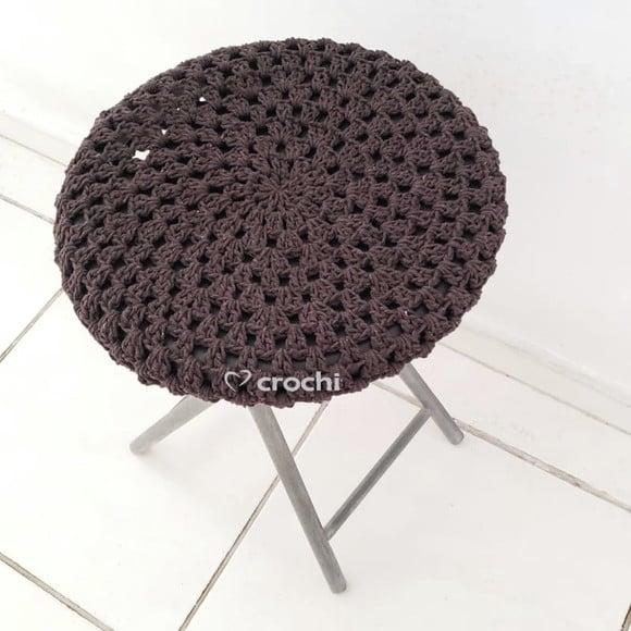 Capinha de Banqueta em Crochê - Marrom