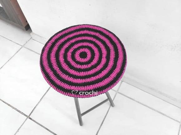 Capinha de Banqueta em Crochê - Dual Color 1