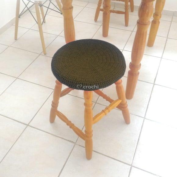 Capinha de Banqueta em Crochê - Marrom 2