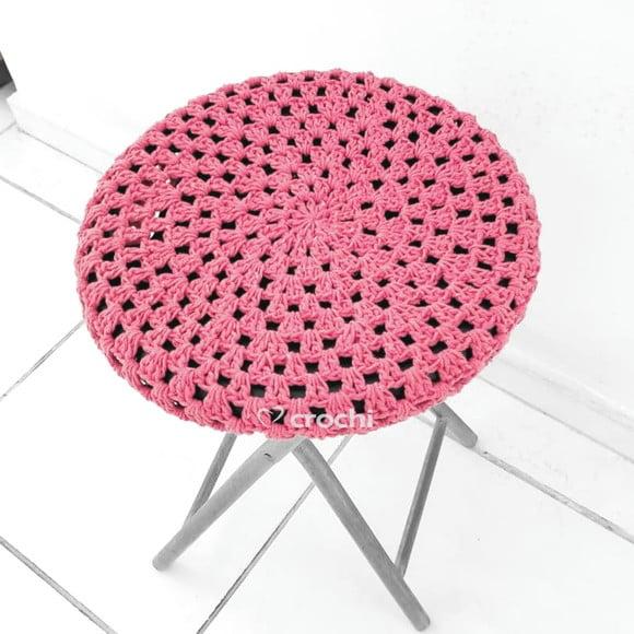 Capinha de Banqueta em Crochê - Melancia