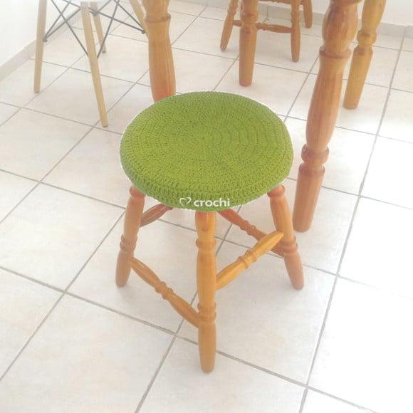 Capinha de Banqueta em Crochê - Verde Limão 2