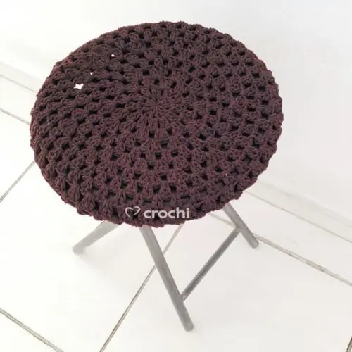 Capinha de Banqueta em Crochê - Bordô