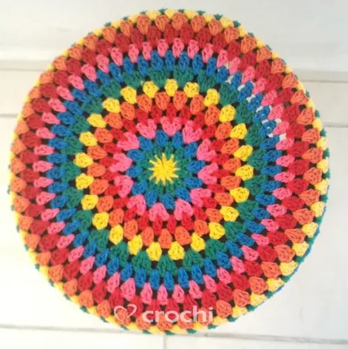 Capinha de Banqueta em Crochê - Colorful