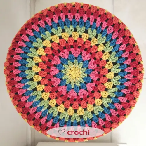 Capinha de Banqueta em Crochê - Colorful 2