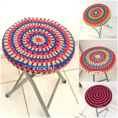 Capinha de Banqueta em Crochê - Colorful - Escolha a Cor