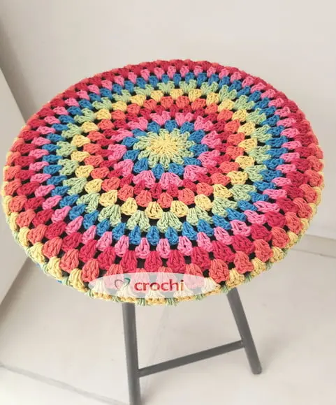 Capinha de Banqueta em Crochê - Colorful - Escolha a Cor
