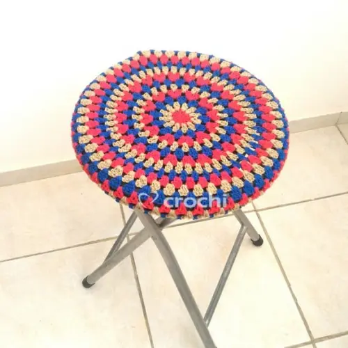 Capinha de Banqueta em Crochê - Colorful 3