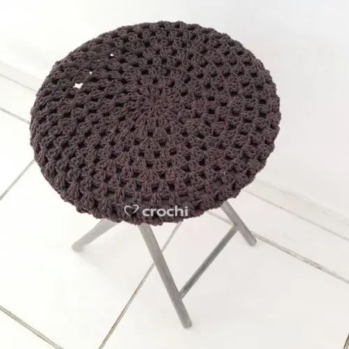 Capinha de Banqueta em Crochê - Marrom