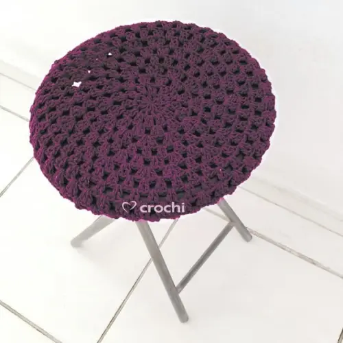 Capinha de Banqueta em Crochê - Magenta