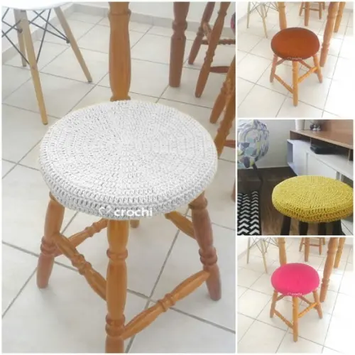 Capinha de Banqueta em Crochê - Fechadinho - Escolha Cor