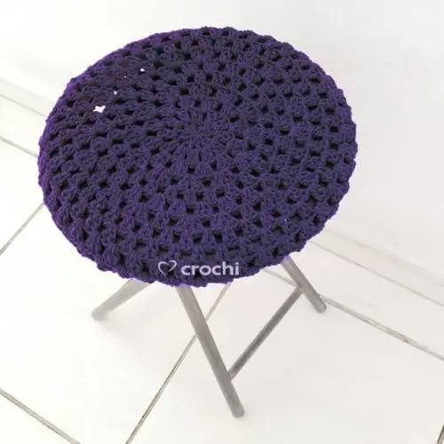 Capinha de Banqueta em Crochê - Roxo