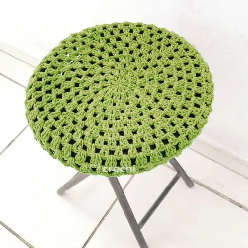 Capinha de Banqueta em Crochê - Verde Limão