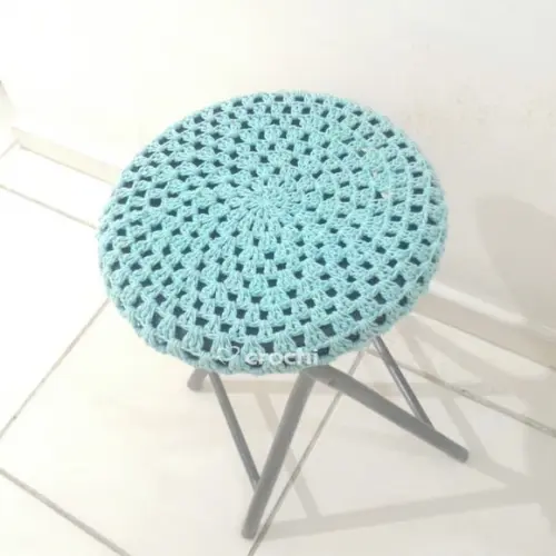 Capinha de Banqueta em Crochê - Verde Água Claro