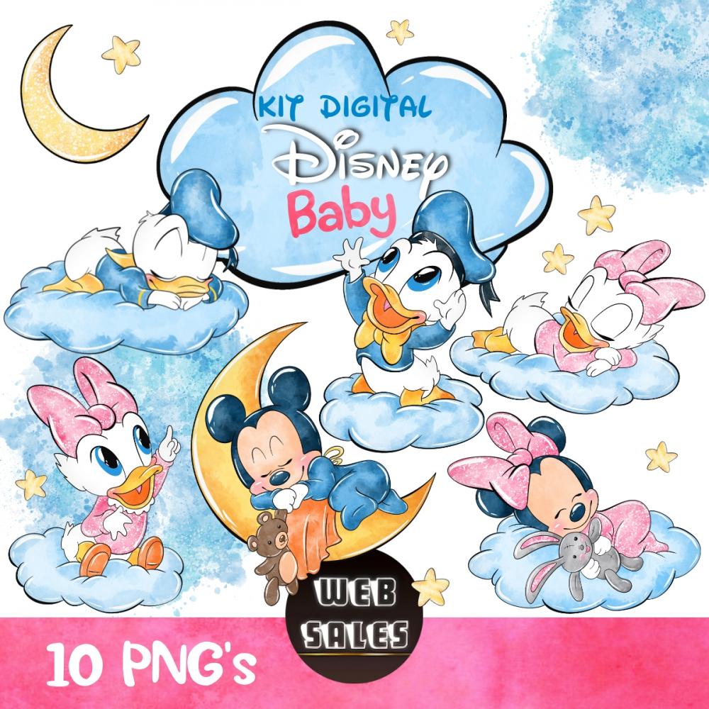 Kit Digital Disney Baby - Aquarela