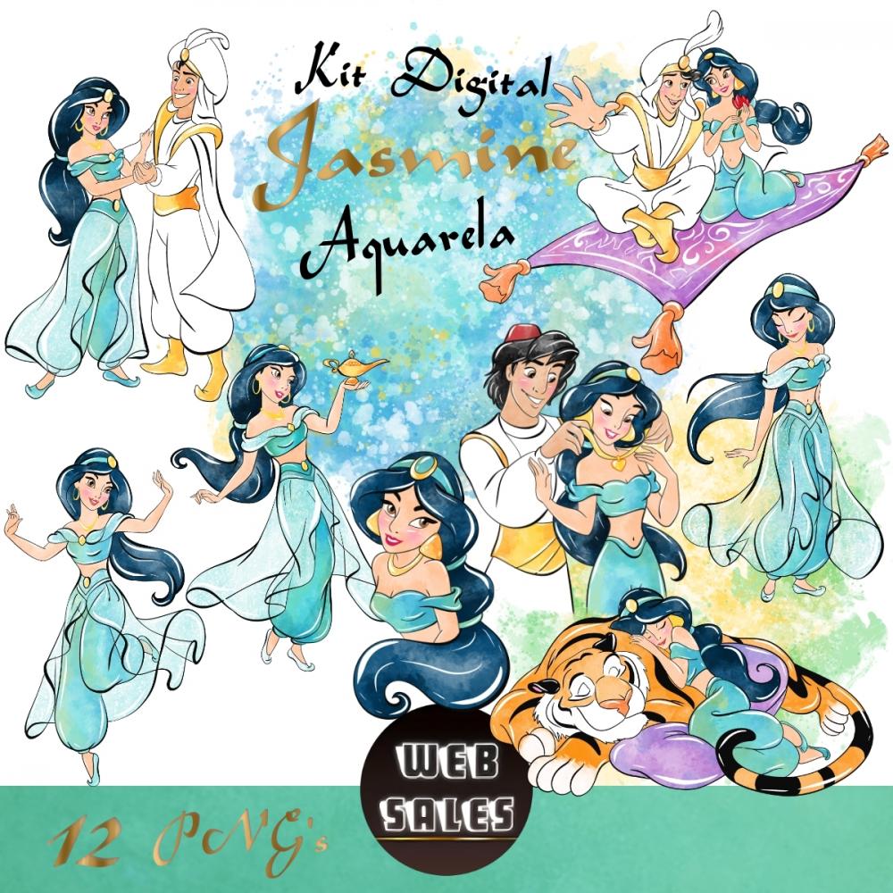 Kit Digital Jasmine - Aquarela