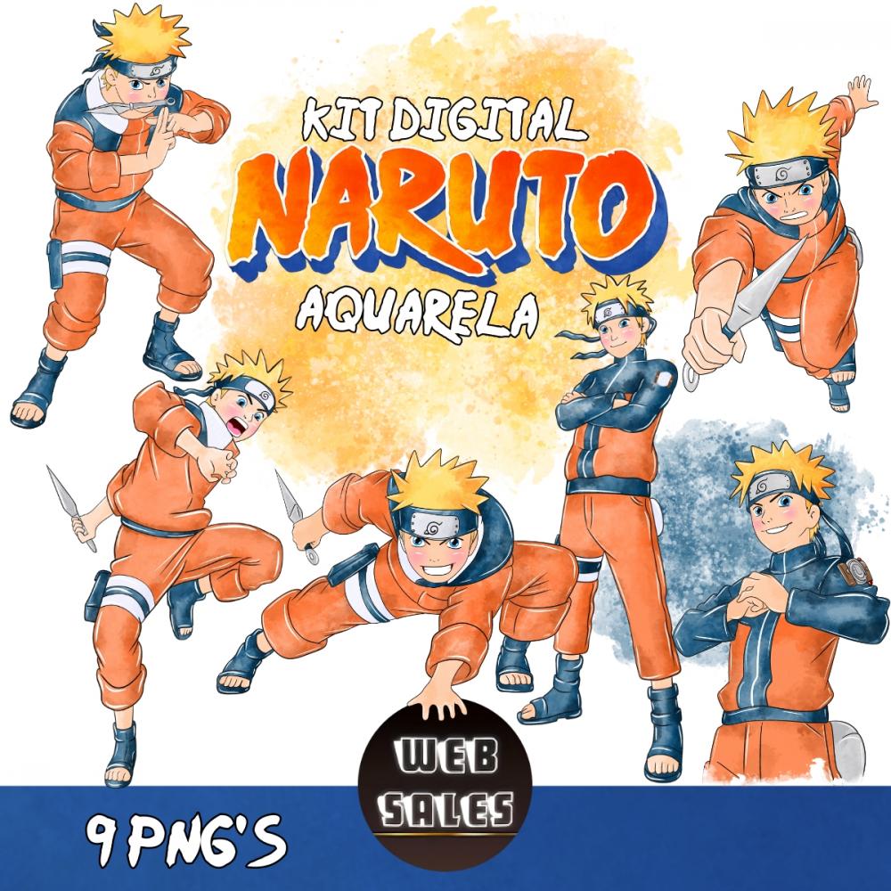 Kit Digital Naruto - Aquarela