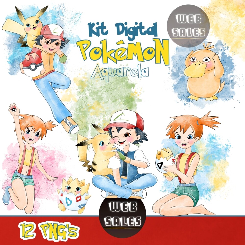 Kit Digital Pokémon - Aquarela