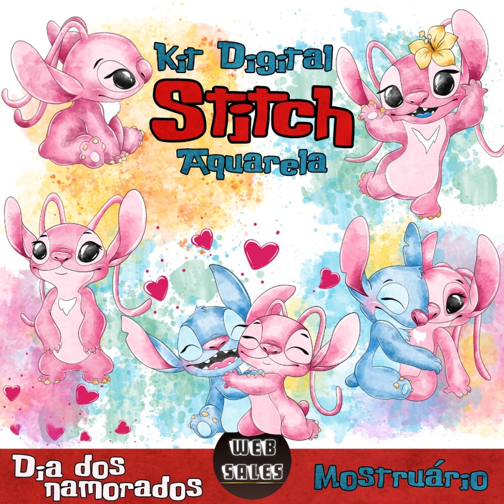Kit Digital Stitch (3 em 1)- Aquarela