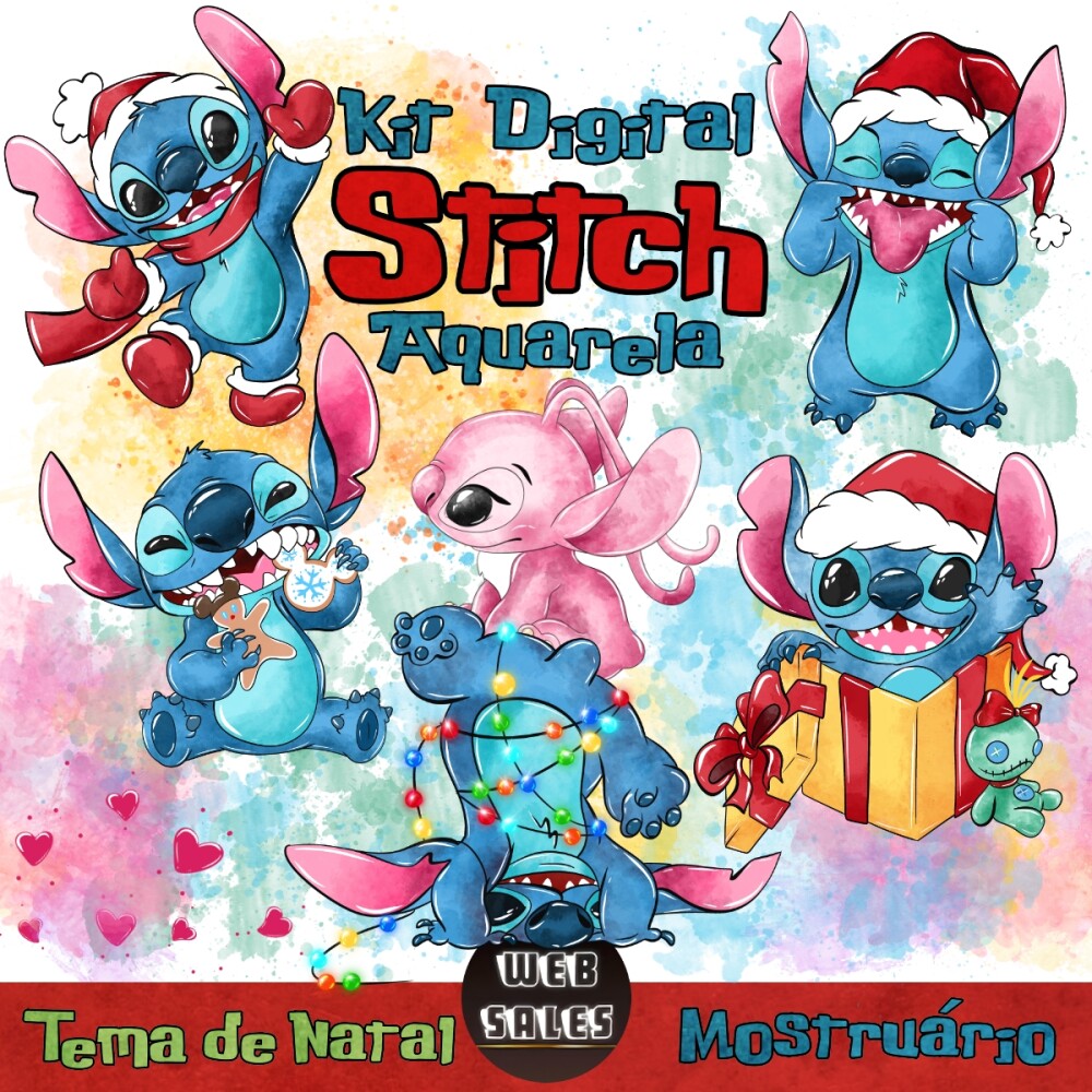Kit Digital Stitch (3 em 1)- Aquarela