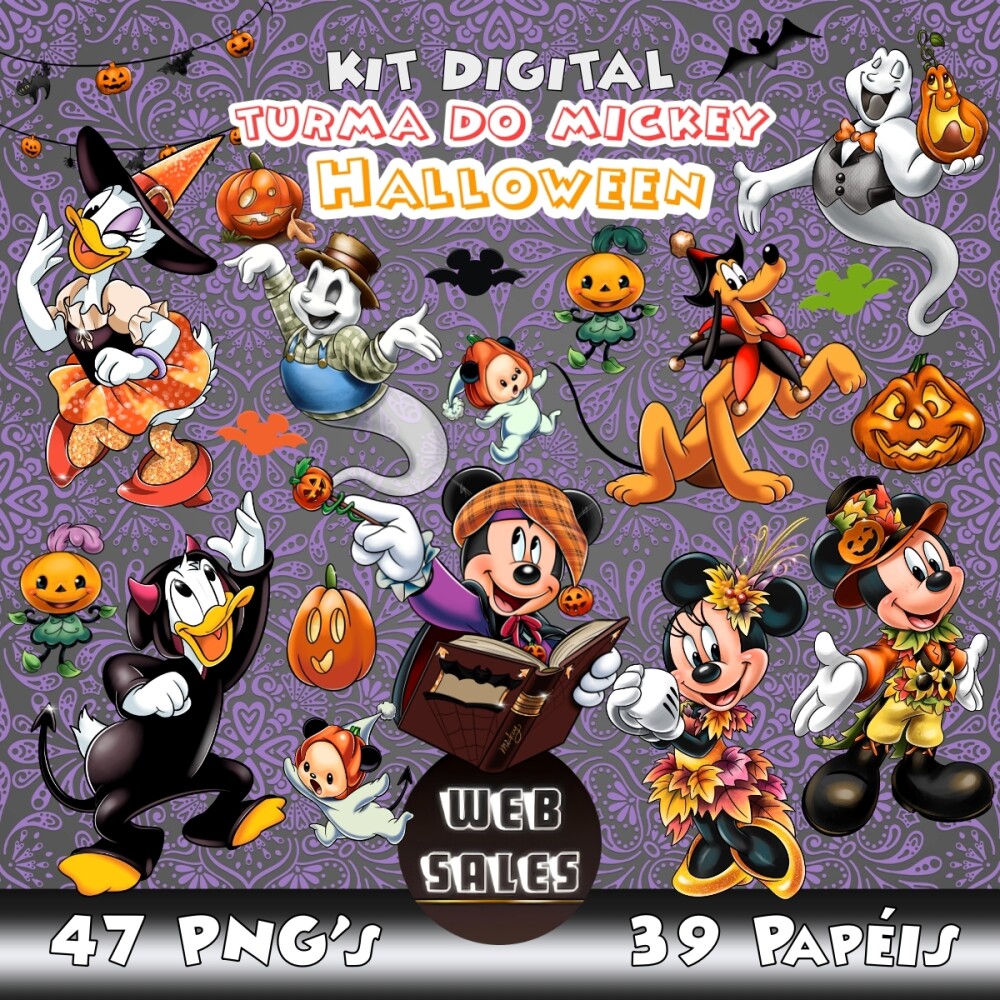 Kit Digital Turma Do Mickey Halloween
