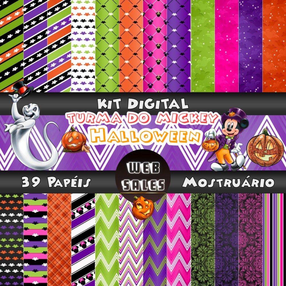Kit Digital Turma Do Mickey Halloween