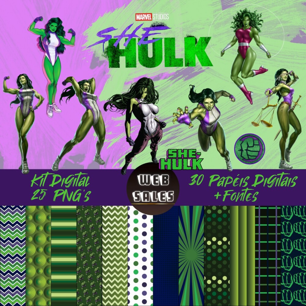 Kit Digital Mulher Hulk