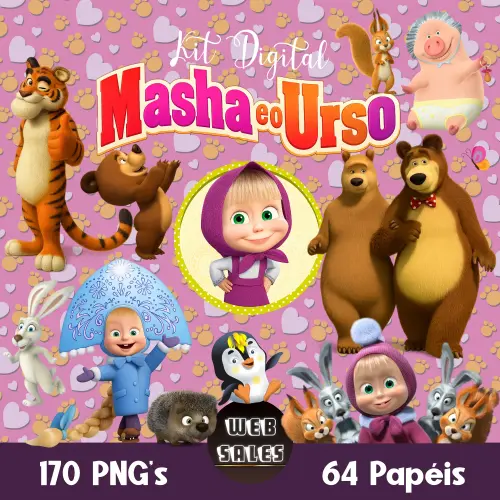 Kit Digital Masha e o Urso