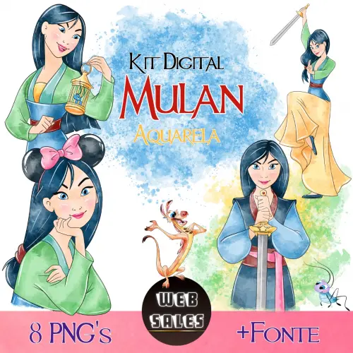 Kit Digital Mulan - Aquarela