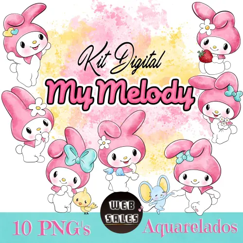 Kit Digital My Melody - Aquarela